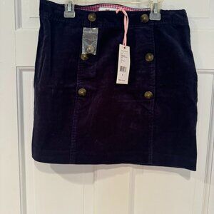 Vineyard Vines Corduroy Skirt, size 2 navy blue